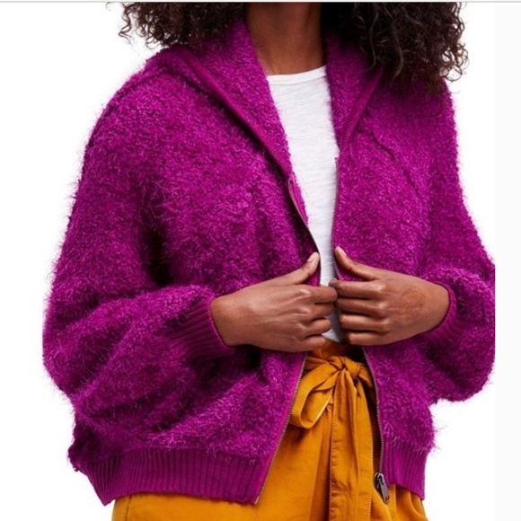 Free People Jackets & Blazers - Free People Fuzzy Time Boucle